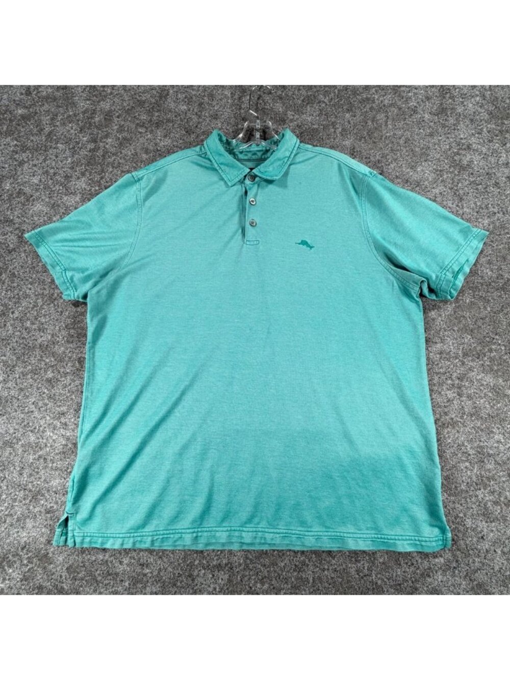 Tommy Bahama Polo Shirt‎ Mens XL Atlantis Teal Green Golf Performance Outdoor